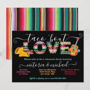Invitation Dîner de répétition Fiesta Taco'bout Love