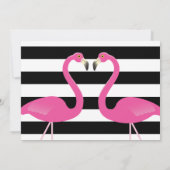 Invitation Dîner de répétition Flamant rose tendance Invitati (Dos)