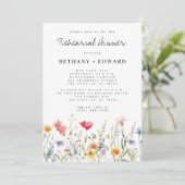 Invitation Dîner de répétition Fleur sauvage aquarelle (Debout devant)