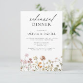 Invitation Dîner de répétition Fleur sauvage Boho (Debout devant)