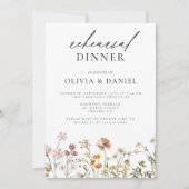 Invitation Dîner de répétition Fleur sauvage Boho (Devant)