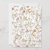 Invitation Dîner de répétition Fleur sauvage Boho (Dos)