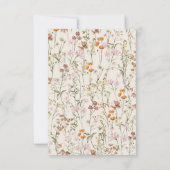 Invitation Dîner de répétition Fleur sauvage Boho Beige (Dos)