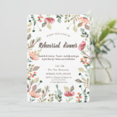 Invitation Dîner de répétition Fleur sauvage Chic I (Debout devant)