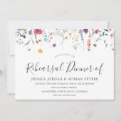 Invitation Dîner de répétition Fleur sauvage coloré (Devant)