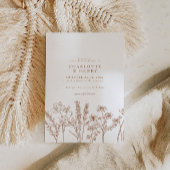 Invitation Dîner de répétition Fleur sauvage élégant en terre