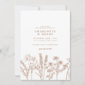 Invitation Dîner de répétition Fleur sauvage élégant en terre (Devant)