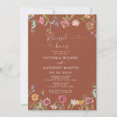 Invitation Dîner de répétition Fleur sauvage en terre cuite I (Devant)