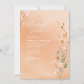 Invitation Dîner de répétition Fleur sauvage ensoleillé ID102 (Devant)