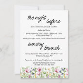 Invitation Dîner de répétition fleur sauvage et brunch du dim (Devant)