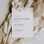 Invitation Dîner de répétition fleur sauvage Mariage Signale 