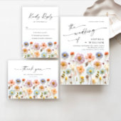 Invitation Dîner de répétition Fleur sauvage Pastel Pink Boho