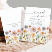 Invitation Dîner de répétition Fleur sauvage Pastel Pink Boho
