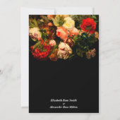 Invitation Dîner de répétition Fleur sombre et élégant (Dos)