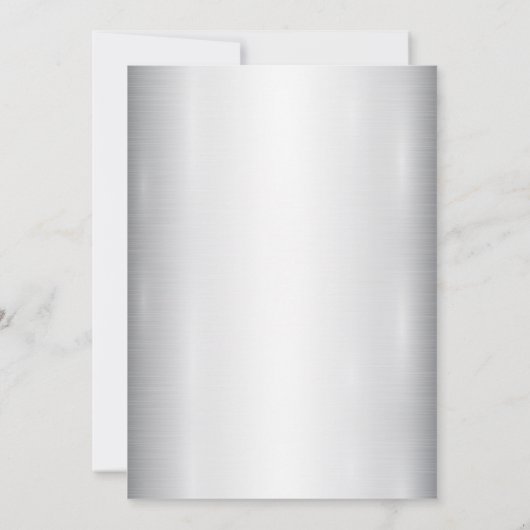 Invitation Dîner de répétition Fleurs blanches Cadres dorés A (Dos)