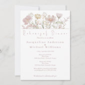 Invitation Dîner de répétition Fleurs sauvages botaniques élé (Devant)