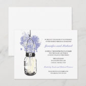 Invitation Dîner de répétition - Fleurs sauvages & Jar Mason (Devant / Derrière)