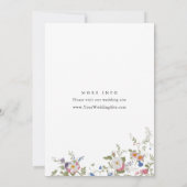 Invitation Dîner de répétition Fleurs sauvages Pastel Pink Fl (Dos)