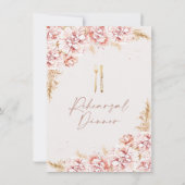 Invitation Dîner de répétition Floral Boho Blush (Dos)