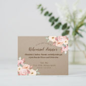 Invitation Dîner de répétition Floral Chic Rustique (Debout devant)