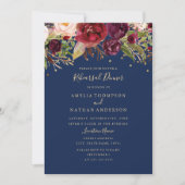 Invitation Dîner de répétition Floral de la Marine de Bourgog (Devant)