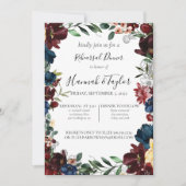 Invitation Dîner de répétition Floral de la Marine de Bourgog (Devant)