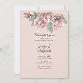 Invitation Dîner de répétition floral Dusty Rose (Devant)