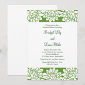 Invitation Dîner de répétition floral et moderne (Devant / Derrière)