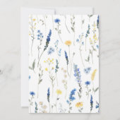 Invitation Dîner de répétition Floral Fleur sauvage Dusty (Dos)