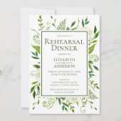 Invitation Dîner de répétition Floral Hydrangea Blanc (Devant)