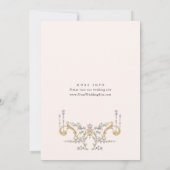 Invitation Dîner de répétition Floral Ornate de Victoria (Dos)