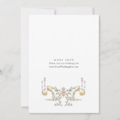 Invitation Dîner de répétition Floral Ornate de Victoria (Dos)