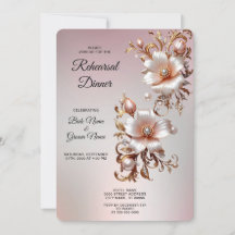 Dîner de répétition floral rose décoratif