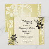 Invitation Dîner de répétition Floral Swirl (Devant / Derrière)