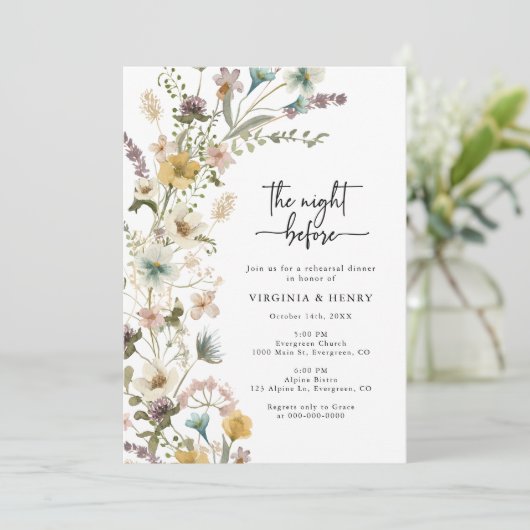 Invitation Dîner de répétition florale (Debout devant)