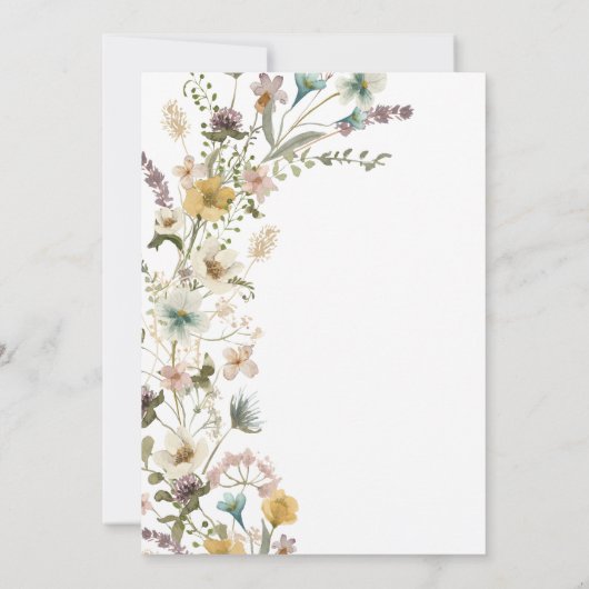 Invitation Dîner de répétition florale (Dos)