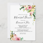 Invitation Dîner de répétition florale à l'automne tropical (Devant)