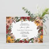 Invitation Dîner de répétition florale automne riche Invitati (Debout devant)