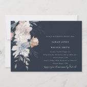 Invitation Dîner de répétition florale Blush de la Marine (Devant)