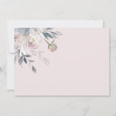 Invitation Dîner de répétition florale Blush de la Marine (Dos)