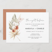 Invitation Dîner de répétition florale Boho (Devant / Derrière)