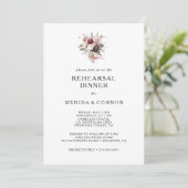 Invitation Dîner de répétition florale Boho Bourgogne Invitat (Debout devant)