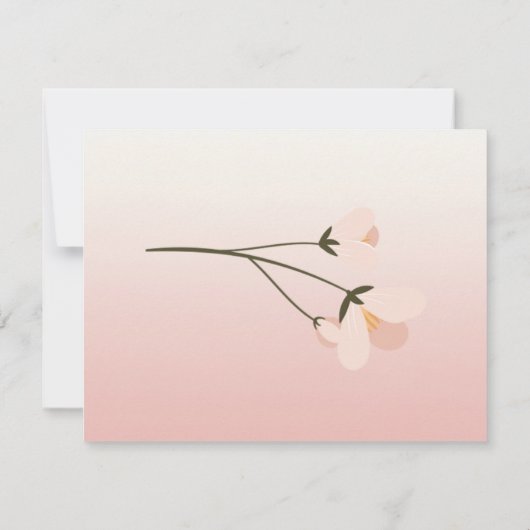 Invitation Dîner De Répétition Florale Chic (Dos)