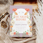 Invitation Dîner de répétition florale colorée