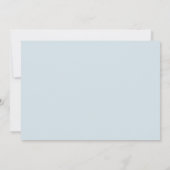 Invitation Dîner de répétition florale couleur bleu outresque (Dos)