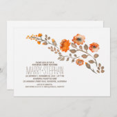 Invitation dîner de répétition florale d'automne (Devant / Derrière)