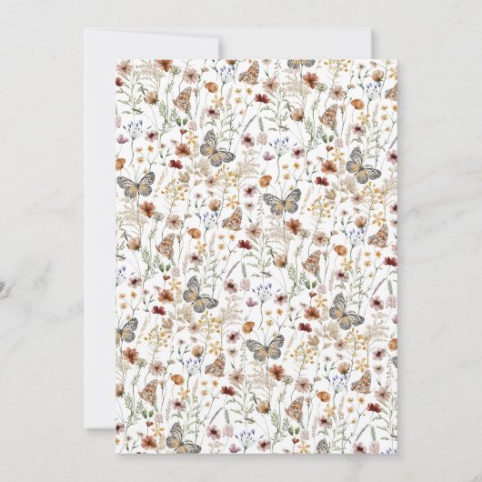 Invitation Dîner de répétition florale de Boho monogramme (Dos)