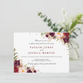 Invitation Dîner de répétition florale de Bourgogne (Debout devant)