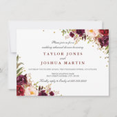 Invitation Dîner de répétition florale de Bourgogne (Devant)