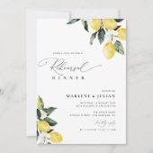 Invitation Dîner de répétition florale de citron vert moderne (Devant)
